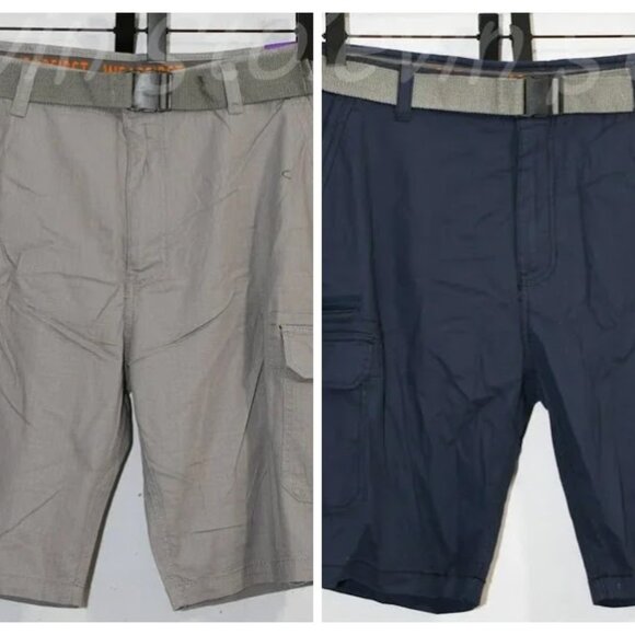 Wearfirst Other - 2 pairs shorts - Wearfirst Men's Belted Cargo Short Gray, , Navy .